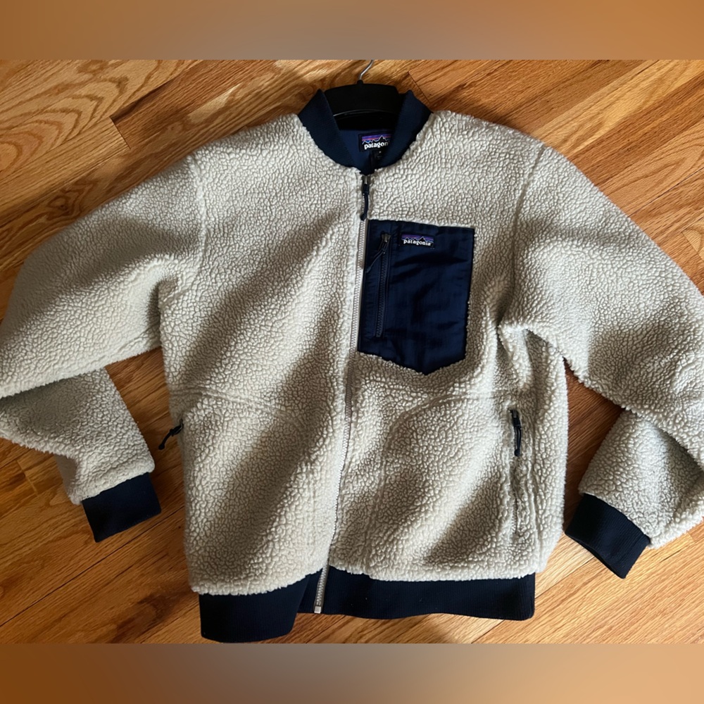 Men’s Patagonia Retro-X® Bomber Fleece Sherpa Jacket Medium EUC - Picture 2 of 5